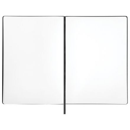 Скетчбук, белая бумага 140 г/м2 210х297 мм, 80 л., КОЖЗАМ, резинка, BRAUBERG ART CLASSIC, черный, 113184