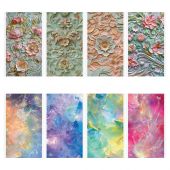 Блокнот А6 32л., на скрепке BG "Flowers and shine", блестки