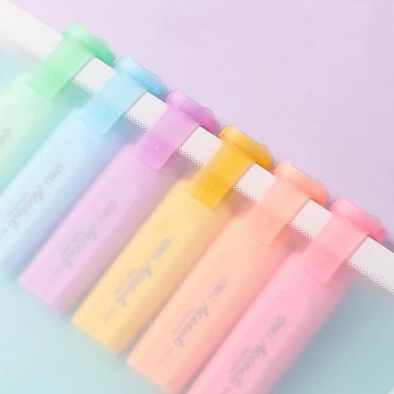 Набор текстовыделителей Deli 1-4,5мм, скош.нак.,12цв, паст.флуо. ES621-12C