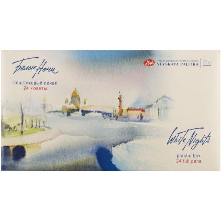 Краски акварельные Белые ночи 24цв кюветы 1942090 Краски акварельные Белые ночи 24цв кюветы 1942090