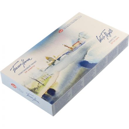 Краски акварельные Белые ночи 24цв кюветы 1942090 Краски акварельные Белые ночи 24цв кюветы 1942090