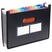 Лоток-органайзер для хранения документов СТАММ А4, 25 отделения,  черный
