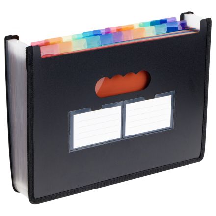Лоток-органайзер для хранения документов СТАММ А4, 25 отделения,  черный