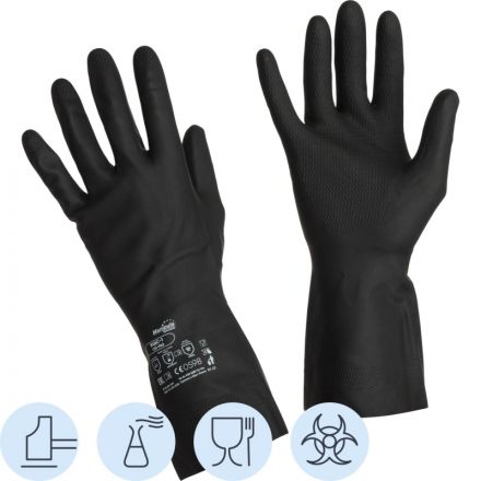 Перчатки защитные латекс,черный Manipula КЩС-1 (L-U-03/CG-942) р.8 Перчатки защитные латекс,черный Manipula КЩС-1 (L-U-03/CG-942) р.8