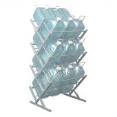 Стеллаж для воды Стилс-21 на 21 тару серый металлик 602х440х1148 мм Стеллаж для воды Стилс-21 на 21 тару серый металлик 602х440х1148 мм