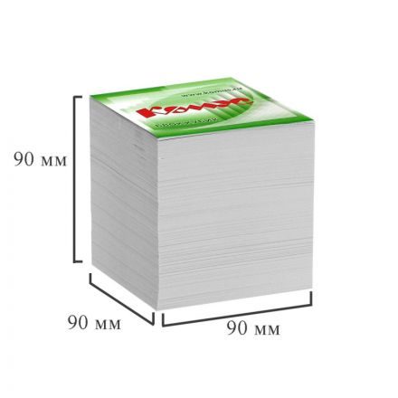 Блок для записей КОМУС запасной 9х9х9 белый блок/ 100 г, 100 Блок для записей КОМУС запасной 9х9х9 белый блок/ 100 г, 100