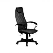 Кресло для руководителя BР-8 PL черное (ткань/сетка/экокожа/металл/пластик)
