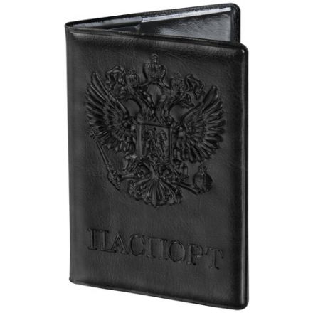 Обложка для паспорта STAFF, полиуретан под кожу, "ГЕРБ", черная, 237602 Обложка для паспорта STAFF, полиуретан под кожу, "ГЕРБ", черная, 237602