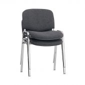 Стул для посетителей Изо серый(ткань/хром) Стул для посетителей Изо серый(ткань/хром)