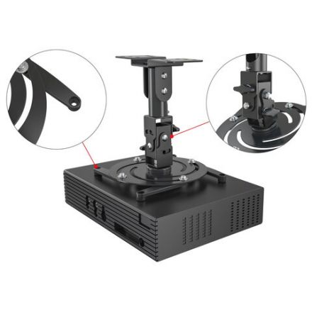 Кронштейн для проекторов настенно-потолочный CACTUS CS-VM-PR04-BK, высота 20,7 см, 21 кг Кронштейн для проекторов настенно-потолочный CACTUS CS-VM-PR04-BK, высота 20,7 см, 21 кг