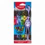 Карандаши цветные MAPED "COLOR PEP'S Black Monster", 12 цветов, трехгранные, 862612 Карандаши цветные MAPED "COLOR PEP'S Black Monster", 12 цветов, трехгранные, 862612