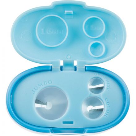 Точилка Attache Selection тройная с контейнером голубая