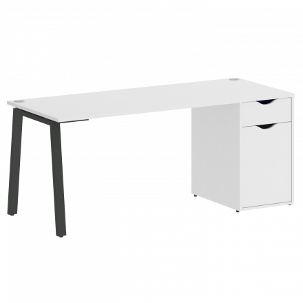 Home Office Стол письменный VR.SP-3-178.1.A Белый бриллиант/Антрацит металл 1780*720*750