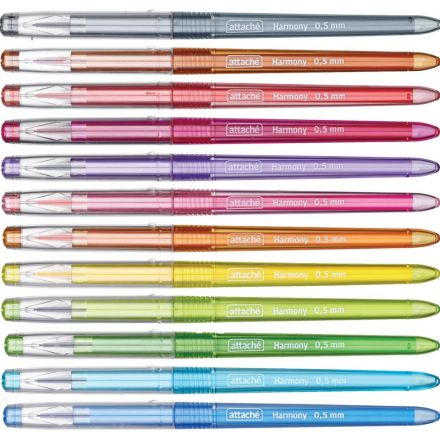 Набор гелевых ручек одноразовых Attache Harmony 12 цветов (толщина линии 0.5 мм) Набор гелевых ручек одноразовых Attache Harmony 12 цветов (толщина линии 0.5 мм)