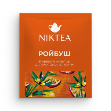 Чай NIKTEA "Ройбуш Оранж" травяной со вкусом апельсина, 25 пакетиков в конвертах по 2 г, TALTHA-DP0058 Чай NIKTEA "Ройбуш Оранж" травяной со вкусом апельсина, 25 пакетиков в конвертах по 2 г, TALTHA-DP0058