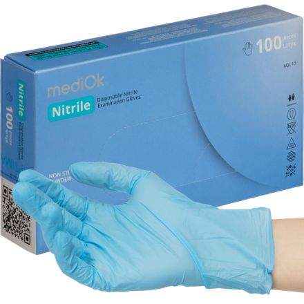 Мед.смотров. перчатки нитрил., NITRILE OPTIMA, голубые, (XS), 50 пар/уп Мед.смотров. перчатки нитрил., NITRILE OPTIMA, голубые, (XS), 50 пар/уп