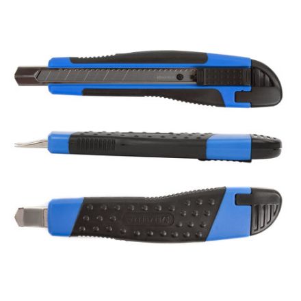 Нож канцелярский 9 мм BRAUBERG "Universal", автофиксатор, цвет ассорти, резиновые вставки, блистер, 236970 Нож канцелярский 9 мм BRAUBERG "Universal", автофиксатор, цвет ассорти, резиновые вставки, блистер, 236970