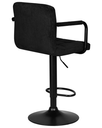 Набор 2 шт Стул барный DOBRIN KRUGER ARM BLACK, черный вельвет (LAR-E2041-52)