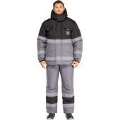 Костюм рабочий зимний мужской з50-КПК СОП сер/черн р.48-50/182-188 Костюм рабочий зимний мужской з50-КПК СОП сер/черн р.48-50/182-188