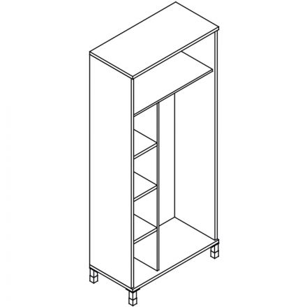 Шкаф Born широкий B 701.1 900х450х2054 Дуб Бофорд