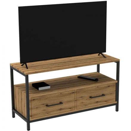 Тумба TI_Комус под ТВ Онега-11, с 2мя ящиками, дуб вотан