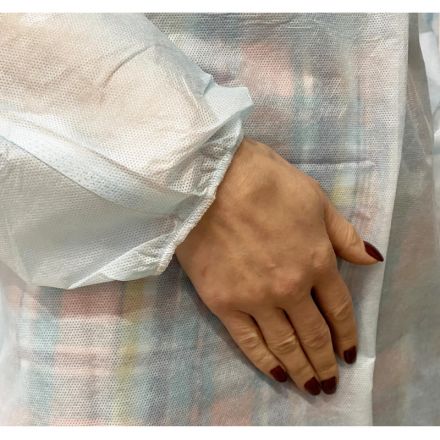 Халат хирург. стер, рук.рез, дл.140 см, р.50-52, пл.40, смс, 1шт