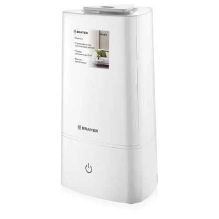Увлажнитель воздуха BRAYER BR4913, объем бака 3 л, 22 Вт, арома-контейнер, белый Увлажнитель воздуха BRAYER BR4913, объем бака 3 л, 22 Вт, арома-контейнер, белый