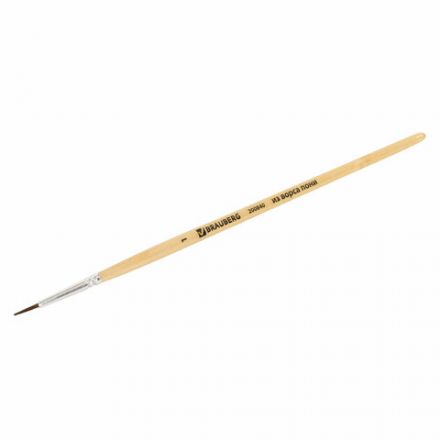 Кисть BRAUBERG, пони, круглая, №1, 200840 Кисть BRAUBERG, пони, круглая, №1, 200840