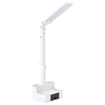 Настольная лампа светильник беспроводная SONNEN PT-201, органайзер, USB, LED, 5 Вт, 3 режима, белый, 238781