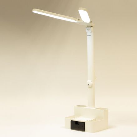 Настольная лампа светильник беспроводная SONNEN PT-201, органайзер, USB, LED, 5 Вт, 3 режима, белый, 238781