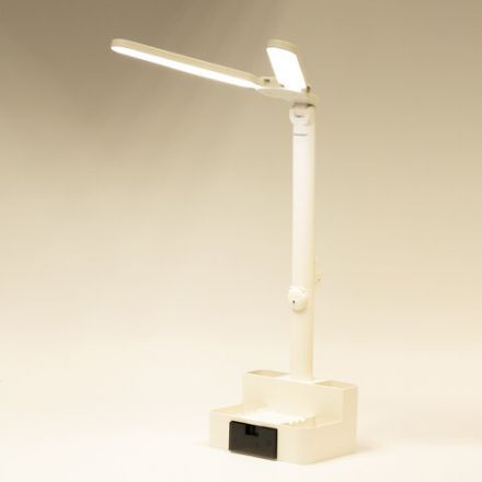 Настольная лампа светильник беспроводная SONNEN PT-201, органайзер, USB, LED, 5 Вт, 3 режима, белый, 238781