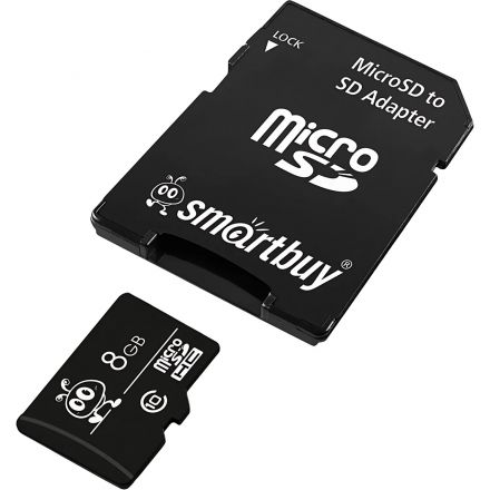 Карта памяти Smartbuy (SB8GBSDCL10-01)micro SDHC 8GB Сl.10 (с ад. SD) Карта памяти Smartbuy (SB8GBSDCL10-01)micro SDHC 8GB Сl.10 (с ад. SD)