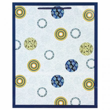 Пакет подарочный (1 штука) 26x13x32 см, ЗОЛОТАЯ СКАЗКА "Кольца и круги", ламинированный, 606602 Пакет подарочный (1 штука) 26x13x32 см, ЗОЛОТАЯ СКАЗКА "Кольца и круги", ламинированный, 606602