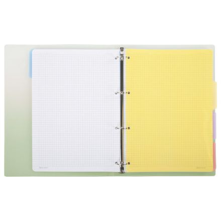 Тетрадь на кольцах БОЛЬШАЯ 305х235 мм А4, 120 л., пластик, с разделителями, BRAUBERG, Зеленый, 404625 Тетрадь на кольцах БОЛЬШАЯ 305х235 мм А4, 120 л., пластик, с разделителями, BRAUBERG, Зеленый, 404625