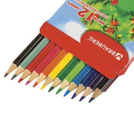 Карандаши цветные BRAUBERG "My lovely dogs", 12 цветов, шестигранные, грифель 3 мм, натуральное дерево, 180531 Карандаши цветные BRAUBERG "My lovely dogs", 12 цветов, шестигранные, грифель 3 мм, натуральное дерево, 180531