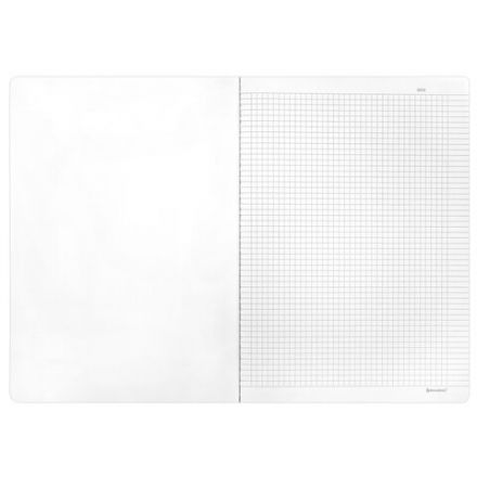 Тетрадь А4 96 л. BRAUBERG, на сшивке с корешком, клетка, обложка картон, "Minimal Classic", 405281