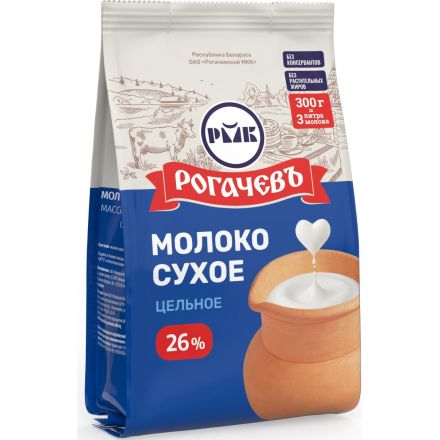 Сухое молоко Рогачевъ цельное 26% 300г Сухое молоко Рогачевъ цельное 26% 300г