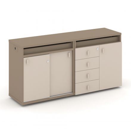 Estetica Набор №6. Тумба двойная+топ ES.NB.2T-6 Латте/Капучино 1500*410*750