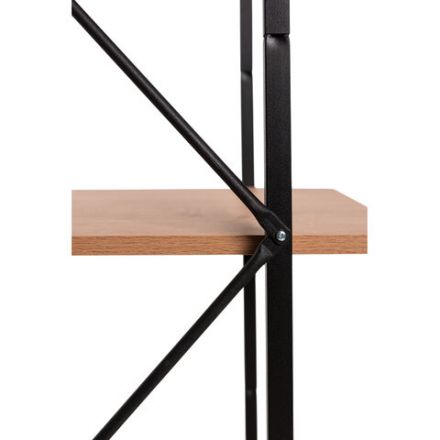 Стеллаж BRABIX "SMART SH-004", 790х360х1950 мм, ЛОФТ, 5 полок, металл/ЛДСП бунратти, каркас черный, 641944 Стеллаж BRABIX "SMART SH-004", 790х360х1950 мм, ЛОФТ, 5 полок, металл/ЛДСП бунратти, каркас черный, 641944