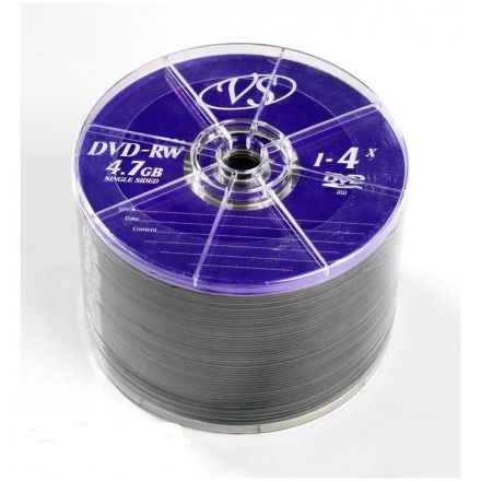 Носители информации DVD-RW, 4x, VS, Bulk/50, VSDVDRWB5001