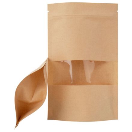 Пакеты дой-пак с замком ZIP LOCK, крафт с окном 50 мм, 150х220 + 40 мм, КОМПЛЕКТ 100 штук, 150 мкм, BRAUBERG, 700691 Пакеты дой-пак с замком ZIP LOCK, крафт с окном 50 мм, 150х220 + 40 мм, КОМПЛЕКТ 100 штук, 150 мкм, BRAUBERG, 700691