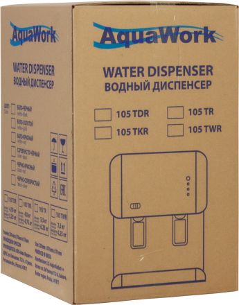 Водораздатчик Aqua Work 105-TWR бело-черный настольный Водораздатчик Aqua Work 105-TWR бело-черный настольный