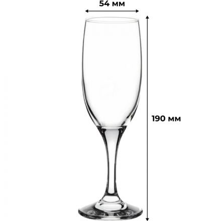 Бокал - флюте Бистро 190 мл. d=54 мм. h=190 мм. 12шт/уп