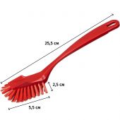 Щетка для посуды 255х28мм полужесткая 0,08кг красный 10463-3_СПБ Щетка для посуды 255х28мм полужесткая 0,08кг красный 10463-3_СПБ