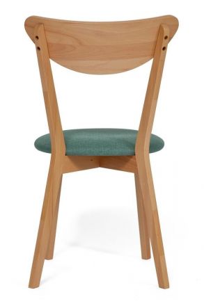 Стул мягкое сиденье/ цвет сиденья - Морская волна MAXI (Макси), каркас бук, сиденье ткань, натуральный ( бук )