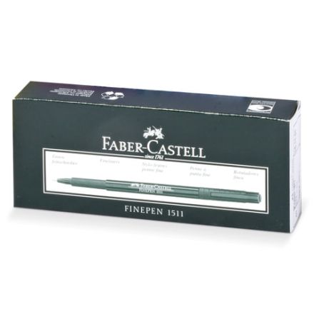 Ручка капиллярная (линер) FABER-CASTELL "Finepen 1511", ЧЕРНАЯ, корпус темно-зеленый, линия 0,4 мм, 151199 Ручка капиллярная (линер) FABER-CASTELL "Finepen 1511", ЧЕРНАЯ, корпус темно-зеленый, линия 0,4 мм, 151199