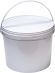 Ведро 11,5л круглое белое с белой крышкой с пластиковой ручкой