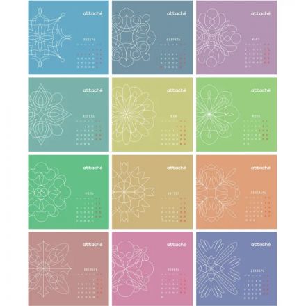 Календарь-домик настольный 2026 Attache, Орнамент, 120х110