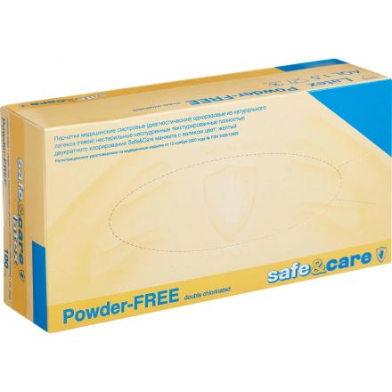 Перчатки мед. смотров. латекс н/c,н/о, текст,2хлор S&C TL/DL202 (M) 50п/уп