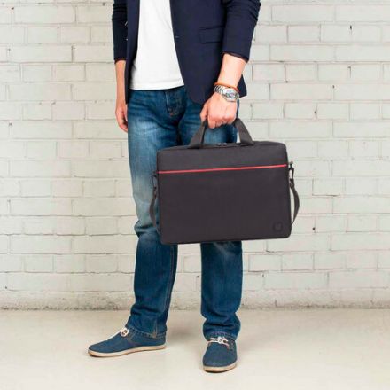 Сумка портфель BRAUBERG PRACTICAL с отделением для ноутбука 15,6", "Red line", черная, 29х40х7 см, 270829 Сумка портфель BRAUBERG PRACTICAL с отделением для ноутбука 15,6", "Red line", черная, 29х40х7 см, 270829